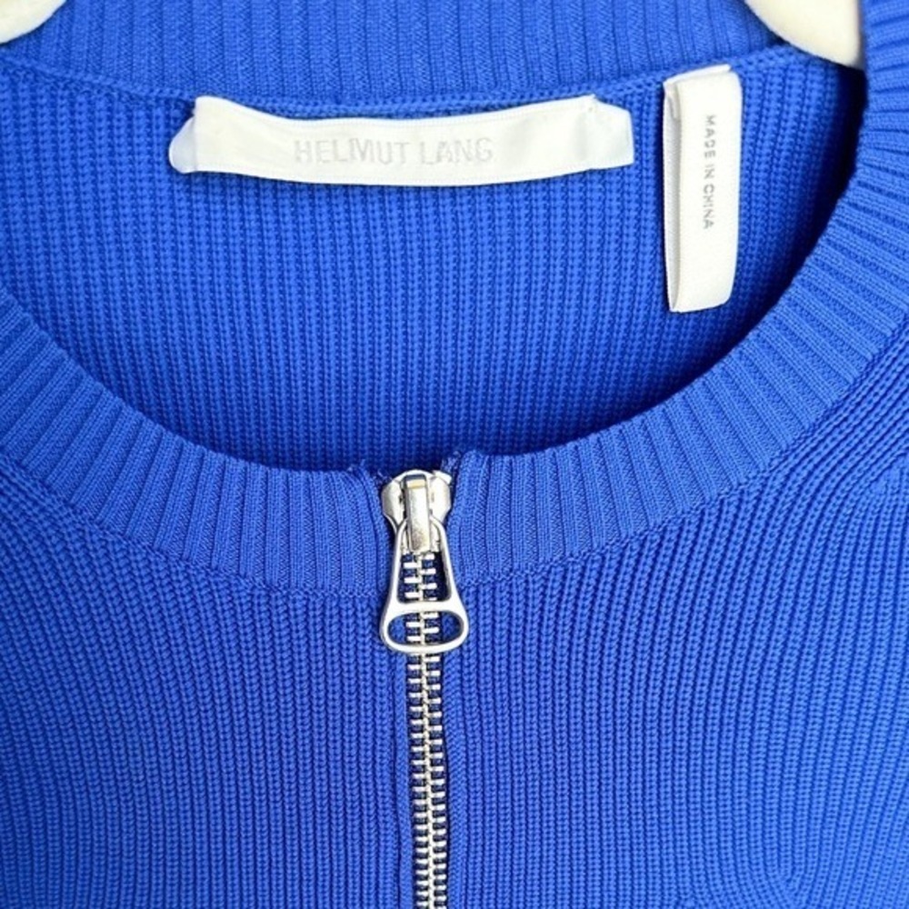Helmut Lang‎ Blue Essential Zip Top Size XS - Picture 2 of 4